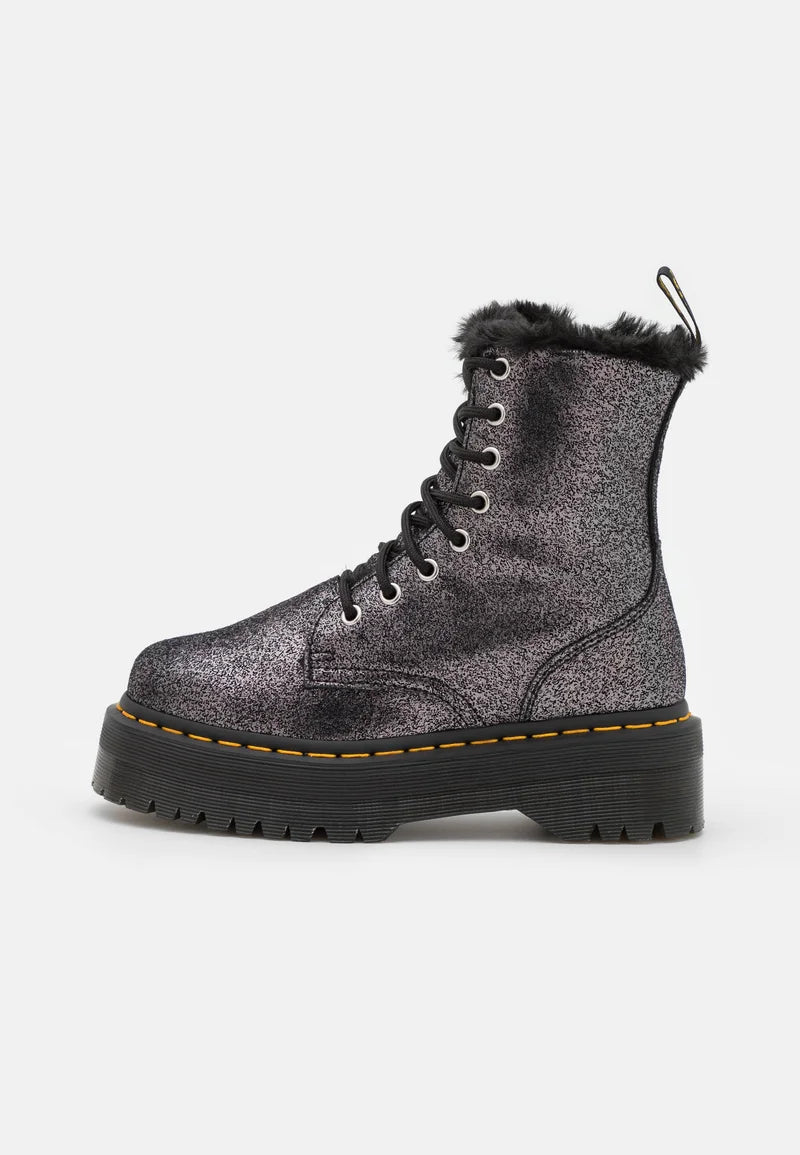 DR. MARTENS Scarpa anfibio donna nero JADON DISTRESSED ME