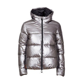 SUNS Giaccone donna silver METALIA MIRROR