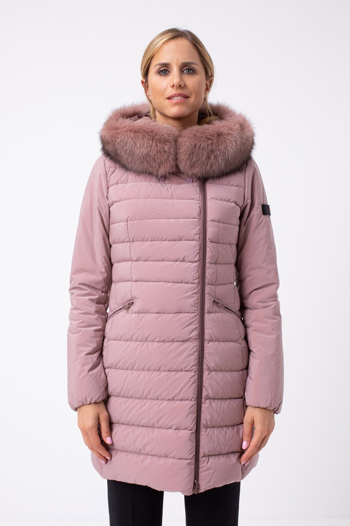 PEUTEREY Piumino pesante donna rosa SERIOLA ML04 FUR